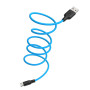 Data кабель Hoco X21 Plus Food Grade Silicone Type-C, 3.0A, 1-m., Blue-Black