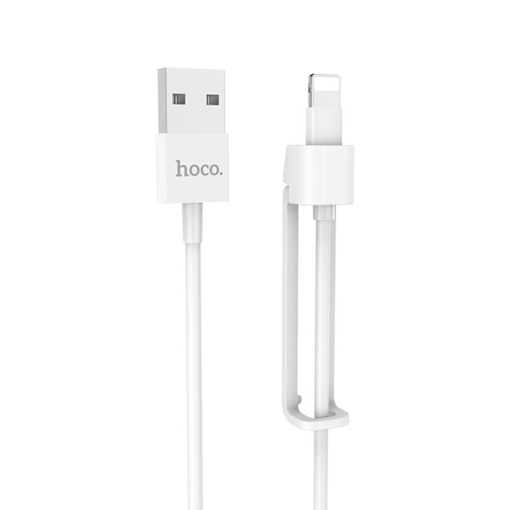Data-кабель Hoco X31 2 in 1 Holder Lightning, 1-м., White