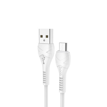 Data-кабель HOCO X37 Cool power Micro USB 3А 1м, White
