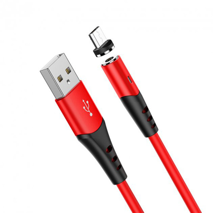 Data-кабель Hoco X60 Magnetic Charging Cable microUSB 2A 1m, Red