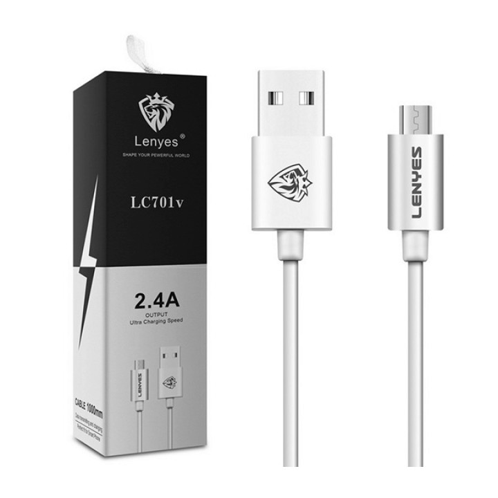 DATA-кабель Lenyes LC701v micro USB 1м White