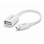 OTG кабель micro USB-PISEN White.