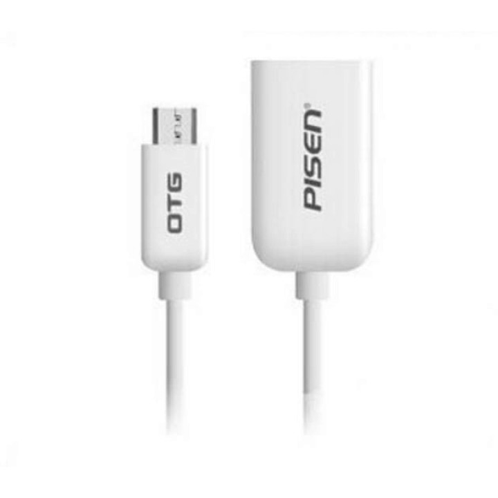 OTG кабель micro USB PISEN White