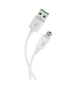 Data кабель XO NB119 с функцией супер быстрой зарядки 5A USB to Micro USB 1m, White