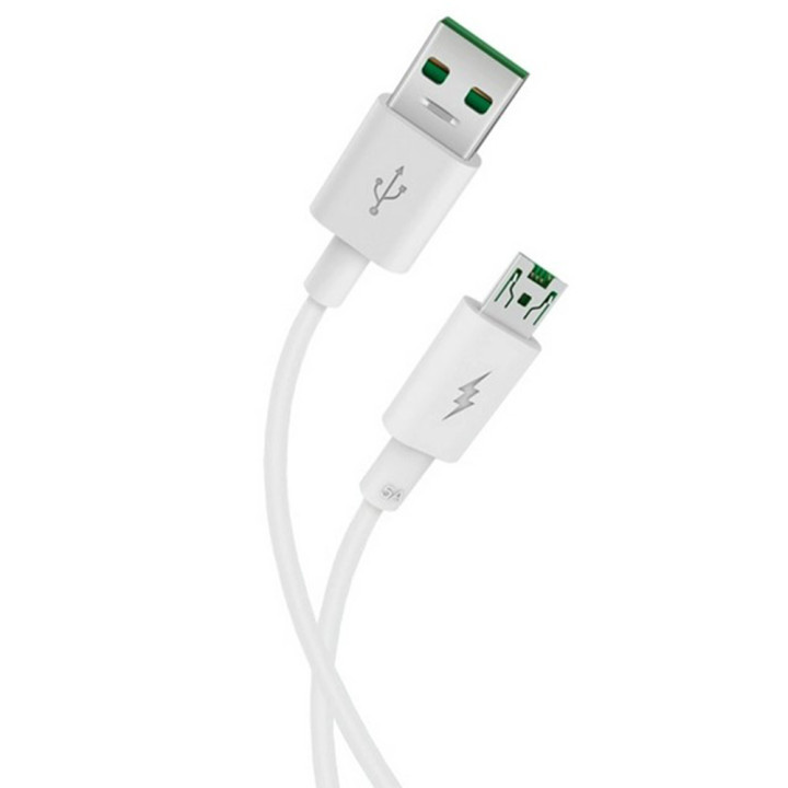 Data кабель XO NB119 с функцией супер быстрой зарядки 5A USB to Micro USB 1m, White