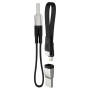 Data-кабель XO NB-Q170B PD 20W 2in1 USB Lightning / Type-C 0.2 м (45pc), Black