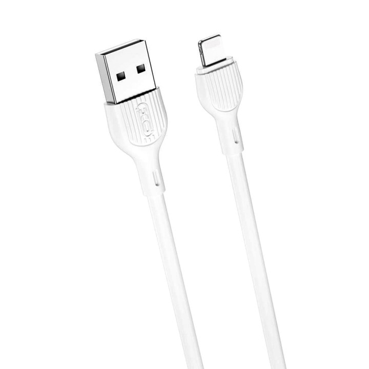 Дата кабель XO NB200 Quick Charge USB to Lightning 2.1A 2m, White