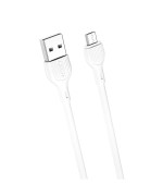 Дата кабель XO NB200 Quick Charge USB to MicroUSB 2.1A 2m, White