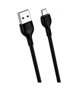 Дата кабель XO NB200 Quick Charge USB to MicroUSB 2.1A 2m, Black