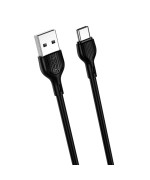 Дата кабель XO NB200 Quick Charge USB to Type-C 2.1A 2m, Black