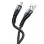 USB кабель XO NB209 USB to Lightning 1m, Black