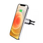 Автомобільний магнітний тримач Borofone BH43 з функцією безпровідної зарядки MagSafe для iPhone 12 серії, Вlack Silver