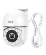 IP-камера видеонаблюдения Hoco D2 outdor PTZ HD с микрофоном и динамиком IP65, White