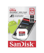 Карта памяти SanDisk microSDXC 64GB Class10, Red