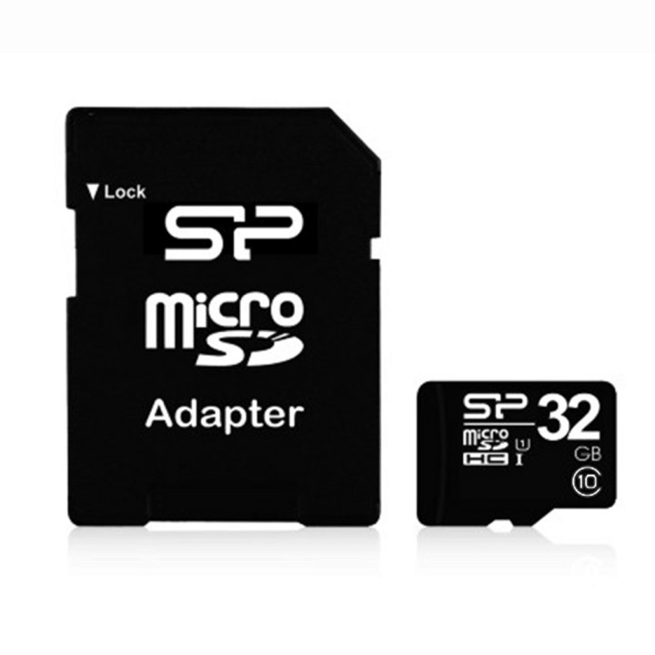 Карта пам'яті Silicon Power 32Gb Class 10 + SD адаптер, Black