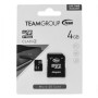 Карта памяти Team microSDHC 4Gb Class4 + SD адаптер, Black