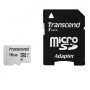 Карта пам'яті Transcend 300S microSDHC 16GB Class10 + SD адаптер, Silver