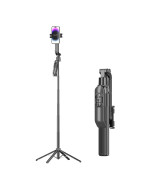 Штатив - монопод NeePho NP-Z12S з LED-підсвіткою та Bluetooth-пультом, Black