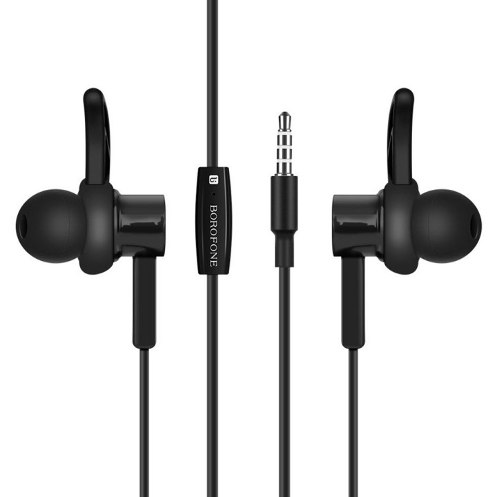 Вакуумні навушники-гарнітура Borofone BM5 з мікрофоном, Black