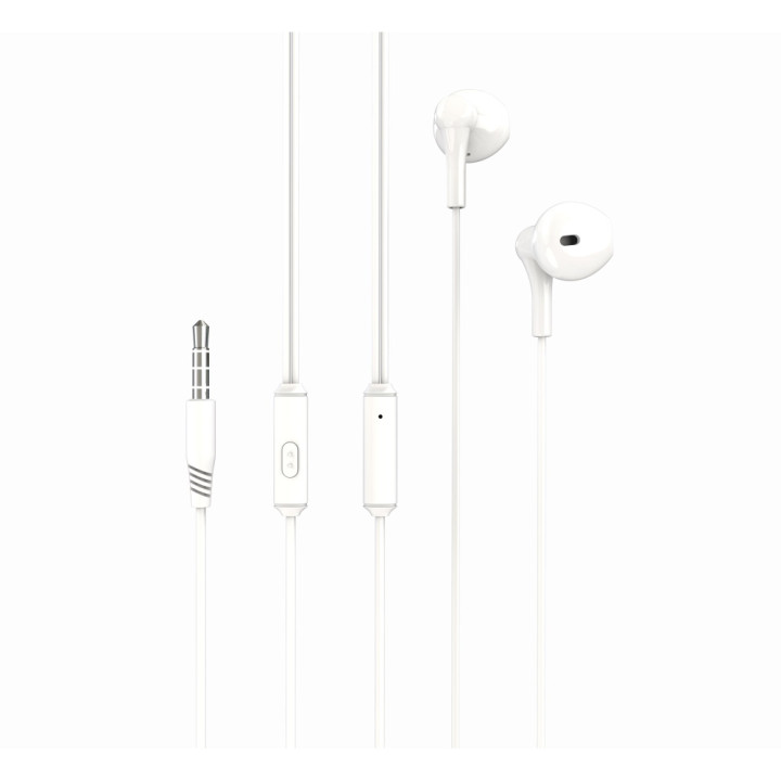 Провідні навушники з мікрофоном XO EP39 (Mini Jack 3.5 mm), White
