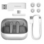 Игровые TWS наушники-гарнитура Baseus AeQur G10 400mAh c подсветкой, White
