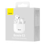 Bluetooth наушники-гарнитура Baseus Bowie E3 NGTW080002, White
