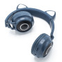 Bluetooth навушники дитячі CAT EAR BK-28C з котячими вушками та підсвіткою