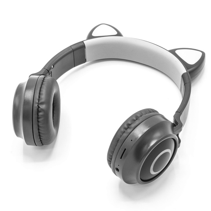 Bluetooth наушники детские CAT EAR BK-28C с кошачьими ушками и подсветкой