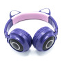 Bluetooth наушники детские CAT EAR BK-28C с кошачьими ушками и подсветкой