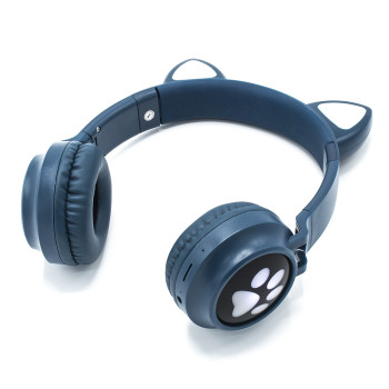 Bluetooth наушники детские CAT EAR BK-28M с кошачьими ушками и подсветкой