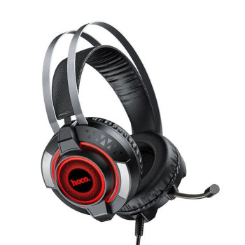 Повнорозмірні ігрові навушники-гарнітура Hoco ESD06 Gaming Headphones, Black