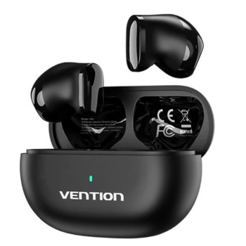 Bluetooth навушники гарнітура Vention Elf Earbuds T12 (NBLB0) IPX4 250 mAh, Black