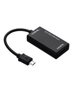 Адаптер E-Cable MHL Micro-USB - HDMI, Black