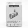 Переходник разветвитель Epik Ty-5006 Double Lightning Metal