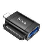 Переходник OTG HOCO UA31A USB Female to Lightning Male, Black