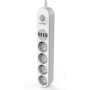 Сетевой удлинитель LDNIO SE4432 на 4 розетки, 4 USB 2м, White