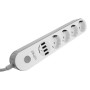 Сетевой удлинитель LDNIO SE4432 на 4 розетки, 4 USB 2м, White