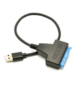 Перехідник USB 3.0 to SATA для жорсткого диску SSD, HDD (2.5 дюйми), Black
