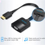 Адаптер Vention 74345 Flat HDMI to VGA converter 0.15m, Black