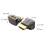 Адаптер Vention AIOB0 HDMI 90 degree Male to Female, Black