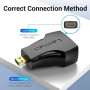 Адаптер Vention AITB0 Micro HDMI Male to HDMI Female Adapter, Black