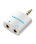 Адаптер Vention BDBW0 4 pole 3.5mm Male to 2*3.5mm Female Audio Adapter, Silver