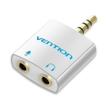 Адаптер Vention BDBW0 4 pole 3.5mm Male to 2*3.5mm Female Audio Adapter, Silver
