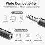 Адаптер Vention BFBB0 3.5mm male to 2.5mm female audio adapter, Silver