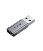 Переходник Vention USB 3.0 Male to Type-C Female Alloy Type CDPH0, Steel