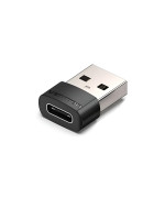 Переходник Vention USB 2.0 Male to Type-C Female PVC Type CDWB0, Black
