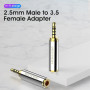 Адаптер Vention VAB-S02 2.5mm male to 3.5mm female audio adapter, Silver