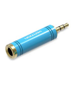 Адаптер Vention VAB-S04-L 3.5mm male to 6.35mm female audio adapter, Blue