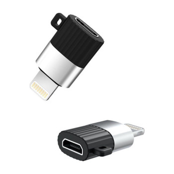 Перехідник OTG XO NB149B MicroUSB - Lightning 2.4A, Black