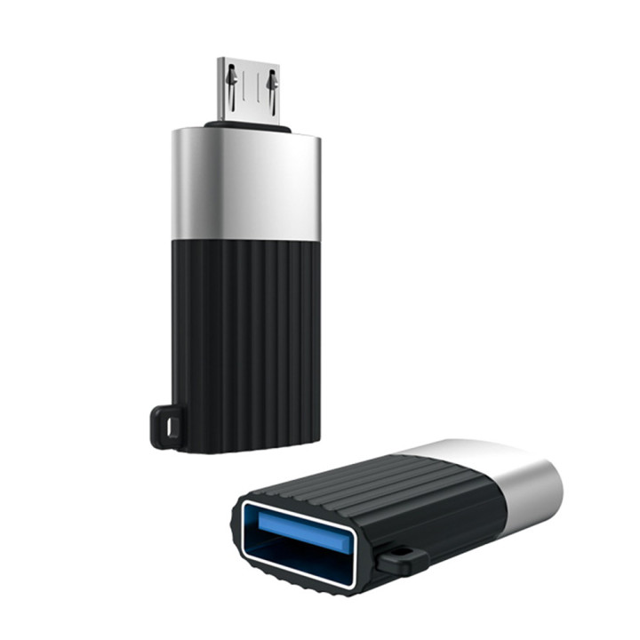 Перехідник OTG XO NB149G USB- Micro-USB 2.4A, Black